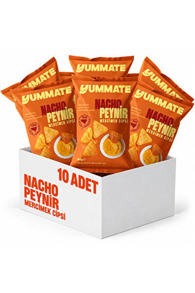 Yummate Nacho Peynir Mercimek Cipsi 80g x 10 adet