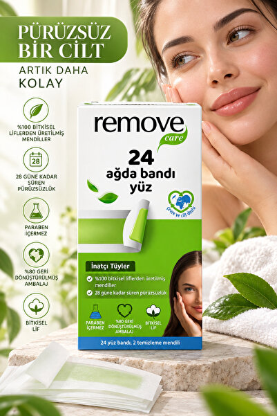 remove Yüz Ağda Bandı İnatçı ve Sık Tüyler - 24'lü - 24'lü