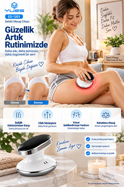 YUES ES-1201 RF EMS Selülit Masaj Cihazı Sıkılaştırma Odaklı Vücut Bakımı 4 M...