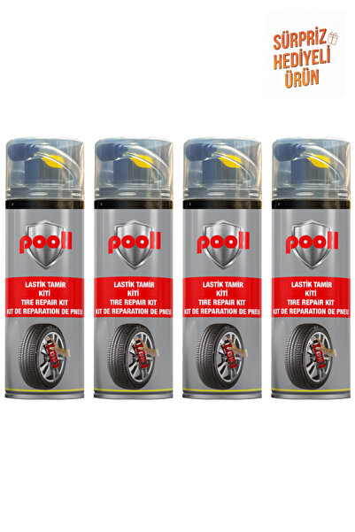 POOLL Lastik Tamir Kiti Lastik Tamir Spreyi 400 ML Otomobil Suv Motosiklet La...