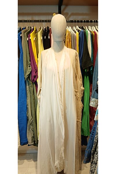 Lino Women's Natural Linen Sleeveless Dress & Silk Blend Tassel Detailed Long...