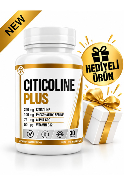 Vitality Nutrition CITICOLINE PLUS ( Sitikolin plus + Alfa GPC + Fosfotidilse...