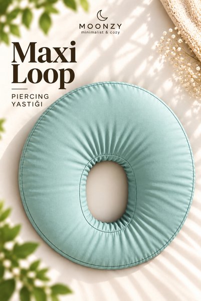 moonzy - minimalist & cozy Piercing Yastığı , Maxi Loop , Ekstra Büyük Kulak ...