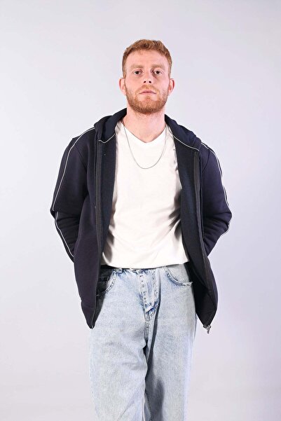 Mckanzie 8625 Overdose Embroidered Zippered Hooded Sweatshirt