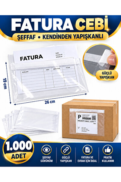 erfa plastik ambalaj 1984'den beri Kargo Fatura Cebi 19x26 Cm 1.000 Adet Karg...