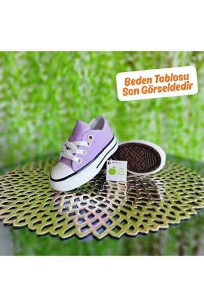 elma bebe Unisex Kız Erkek Bebe Çocuk Kısa Bağcıklı Kanvas Keten Sneaker Spor...