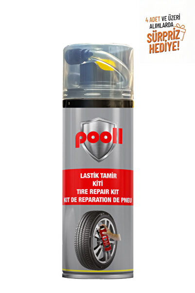 POOLL Lastik Tamir Kiti Spreyi Köpüğü Acil Lastik Şişirme Kiti 400 ml