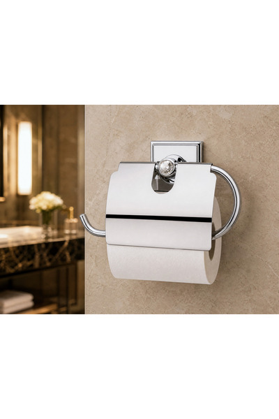 Kozak Wc Paper Holder with Adhesive Lid