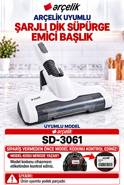 Arçelik 3061 Şarjlı Dik Süpürge Fırça Grubu