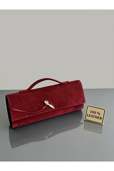 My Easy Shop Women's Bag Genuine Suede Leather Clutch