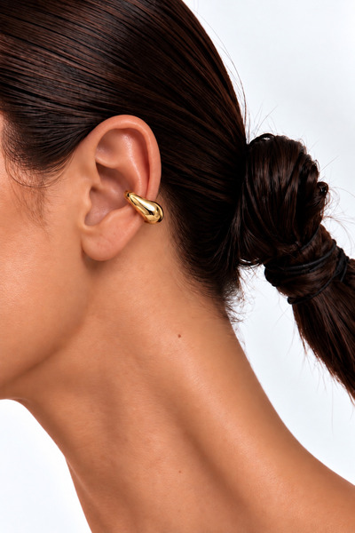 Pure Love ATELIER Gümüş Üzeri Altın Kaplama Earcuff – Deliksiz Kullanım