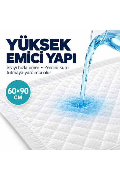 Naturashine Kedi Köpek Çiş Pedi 60x90 cm 5 Adet – Yüksek Emici, Sızdırmaz Tek Kullanımlık Tuvalet Eğitim Pedi”