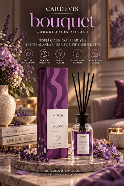 Bouquet Reed Diffuser 100 ml | Çiçeksi & Kalıcı Çubuklu Oda Kokusu