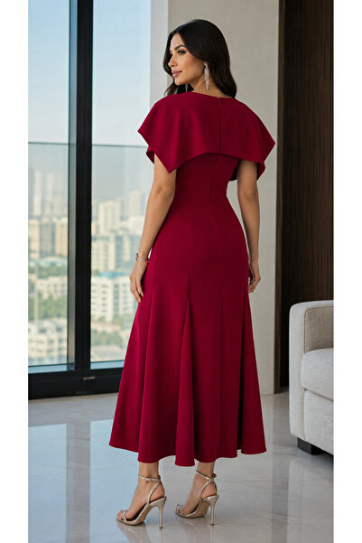 ALATHEER FASHION فستان انيق احمر