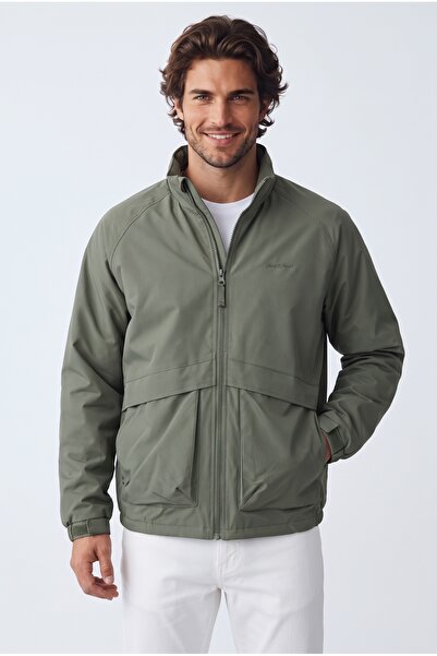 Jack & Jones Diego Transitional Men's Green Water-Resistant Windproof Coat Ja...