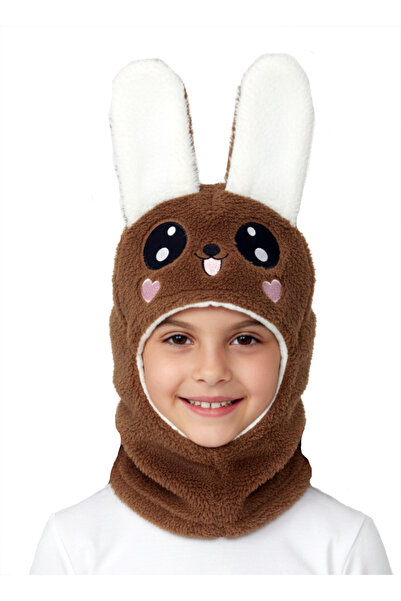 STELLA VESTİNO Children's Plush Balaclava - Teddy Bear / Panda Figured Balaklava