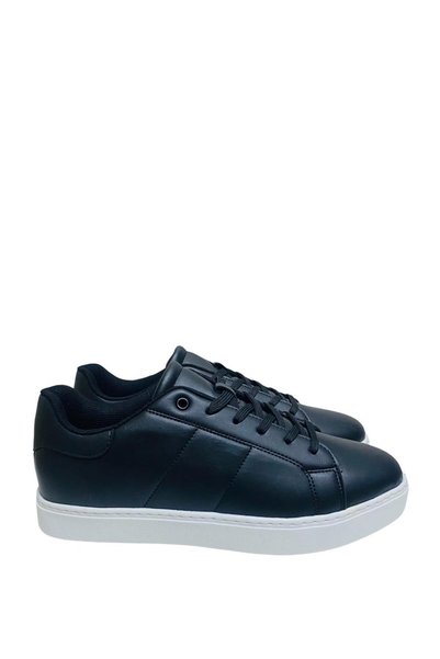 KU&PA SHOES Milan Black D Leather Look Mesh Lining Men's Sn Sneakers 9002