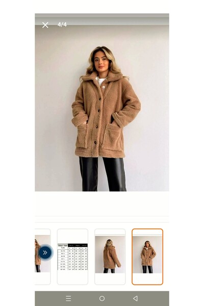 Generic Brand Oversize Collar Buttoned Unlined Plush Cardigan