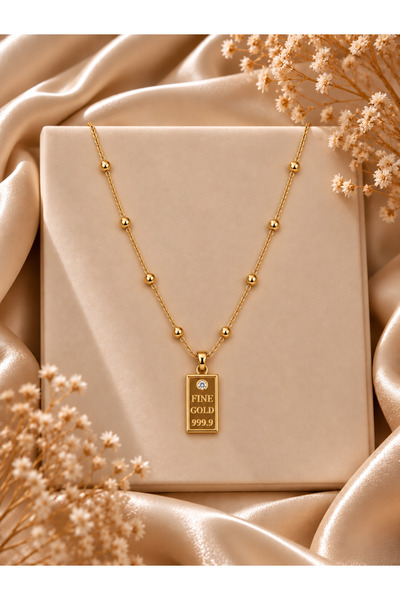 ROSHNA Dorikalı Külçe Gold Kolye