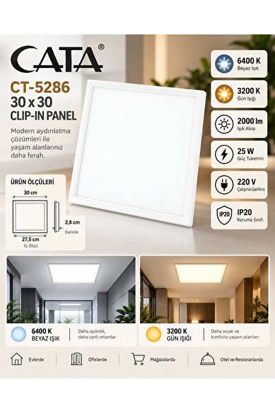 Cata CT-5286 30x30 CLIP-IN PANEL
