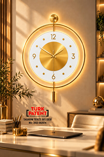AGA KONSEPT Ledli Gold Dore Tiktok Kristal (BÜYÜK BOY 50X75 CM), Modern Dekor...