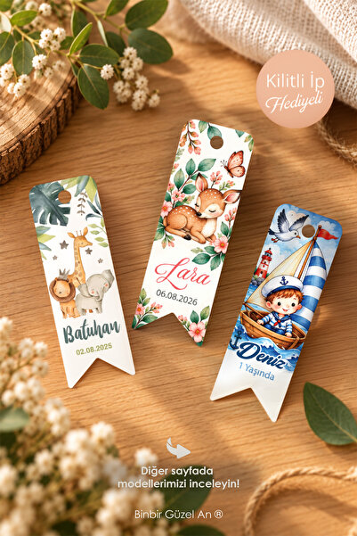 binbirgüzelan Doğum Günü, Baby Shower Vb. Hediyelik Flama Etiket (35 Adet - 6...