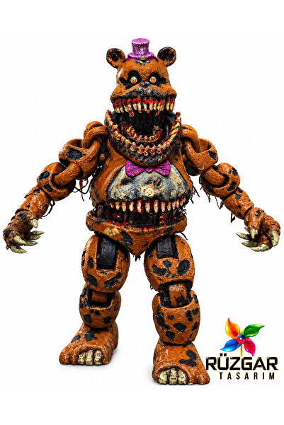 Rüzgar Tasarım Fnaf Five Nights at Freddy's Nightmare Fredbear Fnaf Eklemli O...