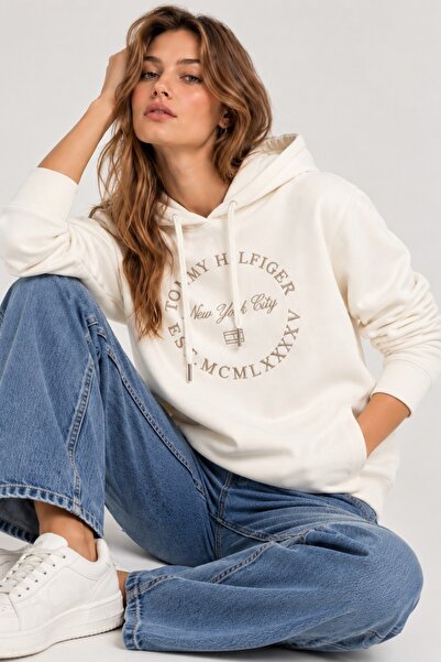 Tommy Hilfiger Regular Cut Metallic Roundall Hooded Sweatshirt