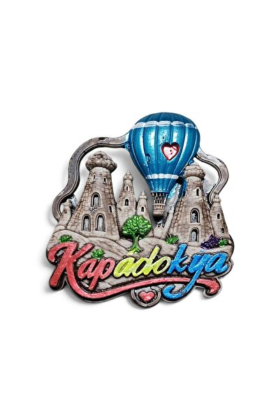 Kapadokya magneti polyester kabartma hediyelik magnet