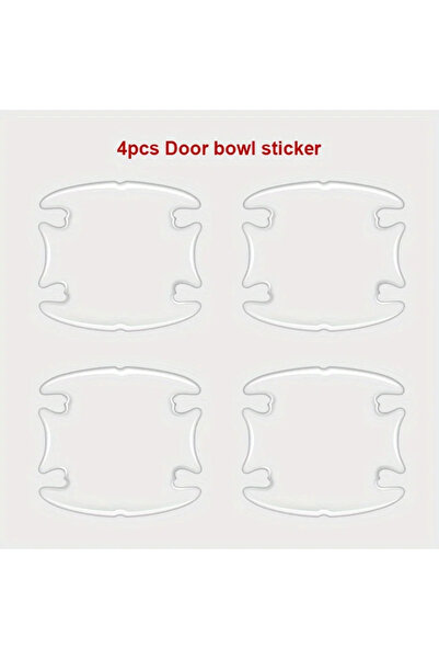 Choice 4pcs Transparent 4pcs Auto Door Bowl Door Handle Hand Handle Protectiv...