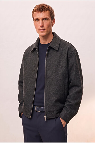 KOCCI Zra Model Four Seasons Comfortable Fit Men's Short Cashmere Coat Jacket...