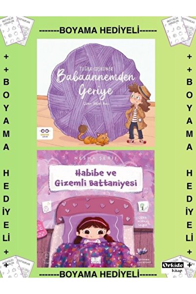 Cezve Kitap Boyamalı - Babaannemden Geriye - Habibe ve Gizemli Battaniyesi , Tuğba Coşkuner , Nesma Şerif Okul Öncesi