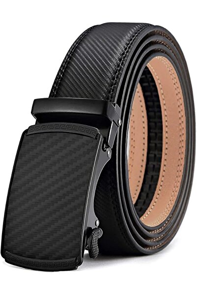 ELEPHANTBOAT ® Belts for Men Black Slim Leather Belt for Men Fashion Texture ...