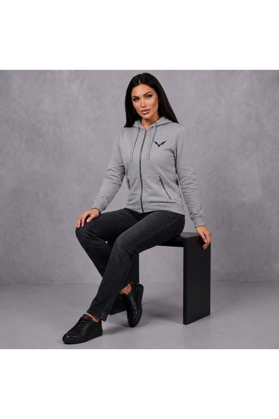 CLOTHES33 هيركا كارديجان شتوي مطبوع عليه نسر للنساء / الرجال موديل للجنسين