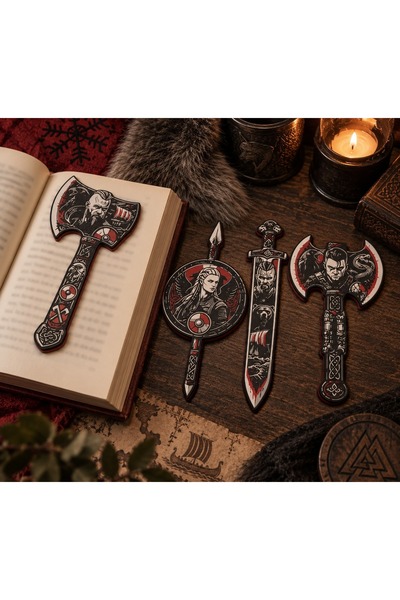 OEM Set 4 Semne de Carte Vikings– Colecția Kingdoms