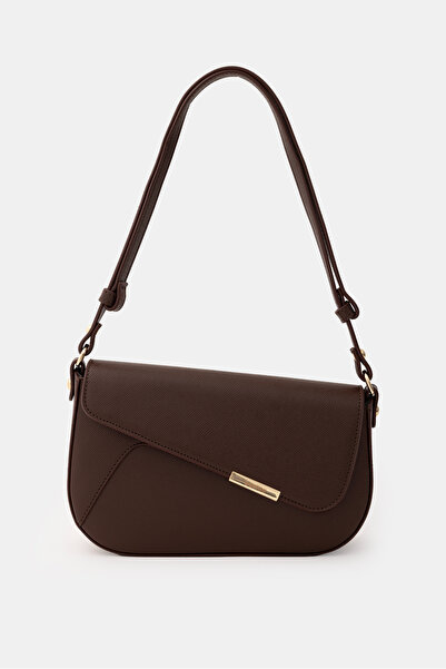 Santini Collection Kadın Çanta Omuz Çantası Baget Çanta Kol Çantası Deri Mini...