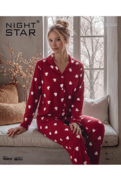 Night Star طقم بيجامة نوفا هارتس سوبر سوفت بأزرار