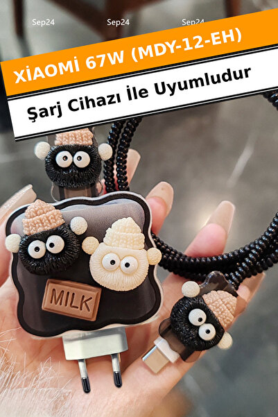 WANNA PROTECT 67w Uyumlu Şarj Kılıfı Başlığı Adaptörü Koruma Redmi Kablo Koru...