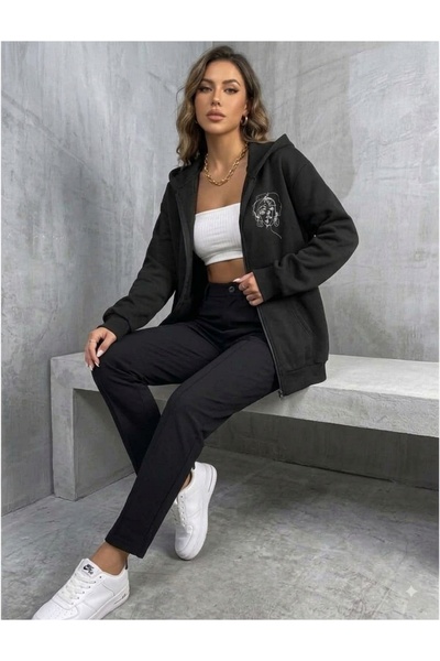 CLOTHES33 هيركا شيردونلاو للشتاء للنساء مطبوع عليه وجه المرأة / موديل للبنات