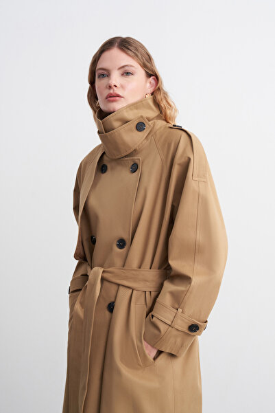 VESNA Yüksek Yaka Oversize Trençkot