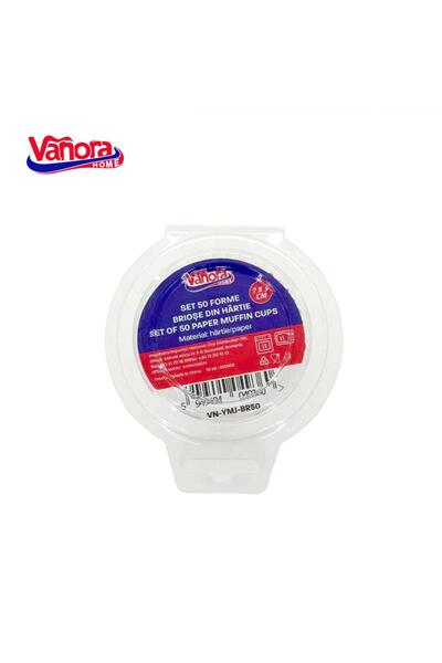 vanora SET 50 FORME DE HÂRTIE PENTRU BRIOȘE 7X3 CM, VN-YMJ-BR50