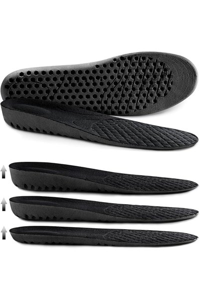 AZONEE Elastic Shock Absorbing Height Increasing Insoles for Men & Women, Hon...