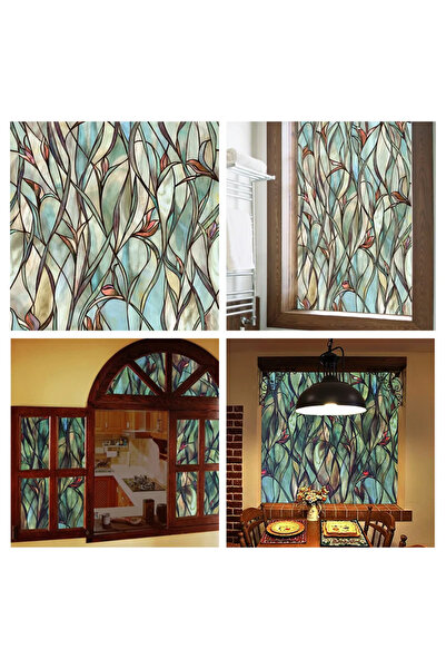 Choice 30x300cm LYL Magnolia Window Film Static Cling Heat-Control Privacy Pr...