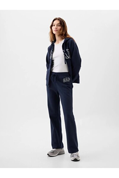 GAP Logo Bootcut Fleece 430369 Kadın Eşofman Altı LACİVERT