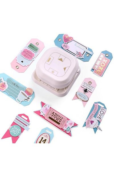 GENERAL 4 in 1 Tag Punch for Paper Crafts, 2024 New Gift Tag Maker Punch, Pap...