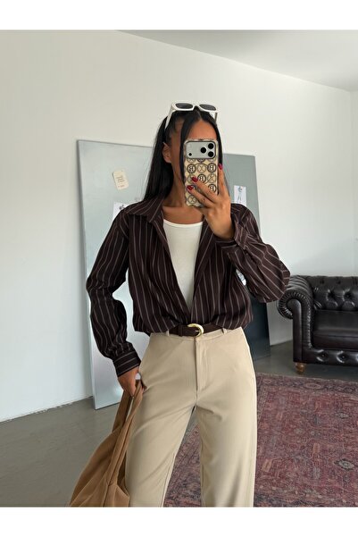 myd United Athlete Striped Shirt - Brown