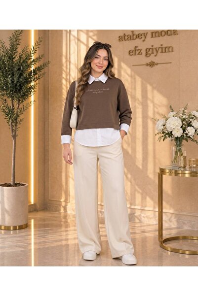 ATABEY MODA EFZ GİYİM Oysho Shirt Collar Blouse