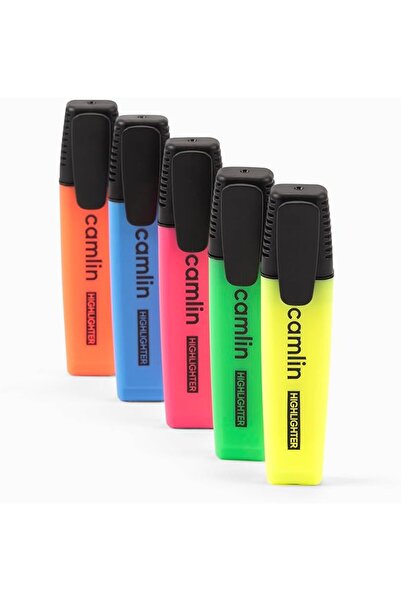 Camlin HI-LIGHTER Set fo 5 assorted colours