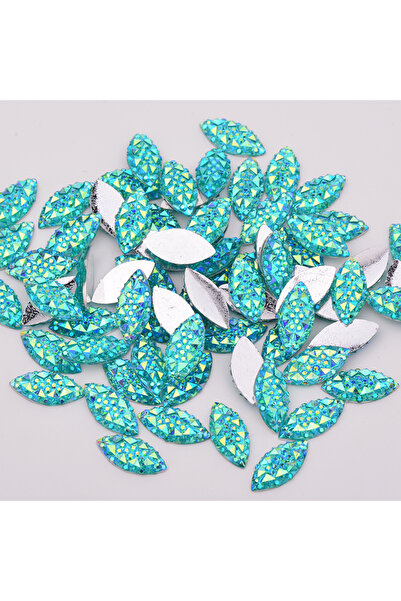 Choice Aquamarine AB JUNAO 100pcs 7*15mm Crystal AB Flatback Rhinestone Horse...