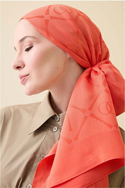 Imannoor İman I Baklava Pomegranate Flower Ramy Jacquard Shawl 70X190